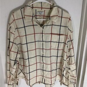Madewell Flannel Kempton Button Up Shirt Size XL